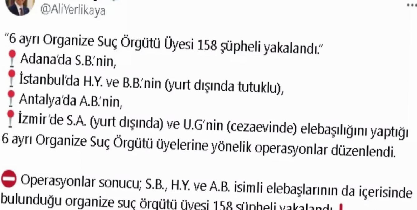 6 Örgüte Operasyon: 158 Şüpheli Yakalandı