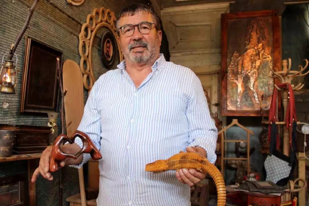 62 Yaşındaki Usta, Ahşapla Sanat Eserleri Yaratıyor