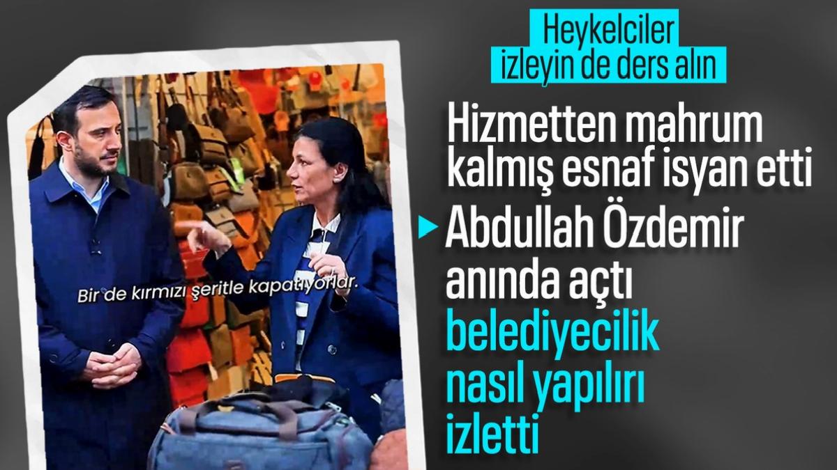 Abdullah Özdemir’in esnafla samimi sohbeti