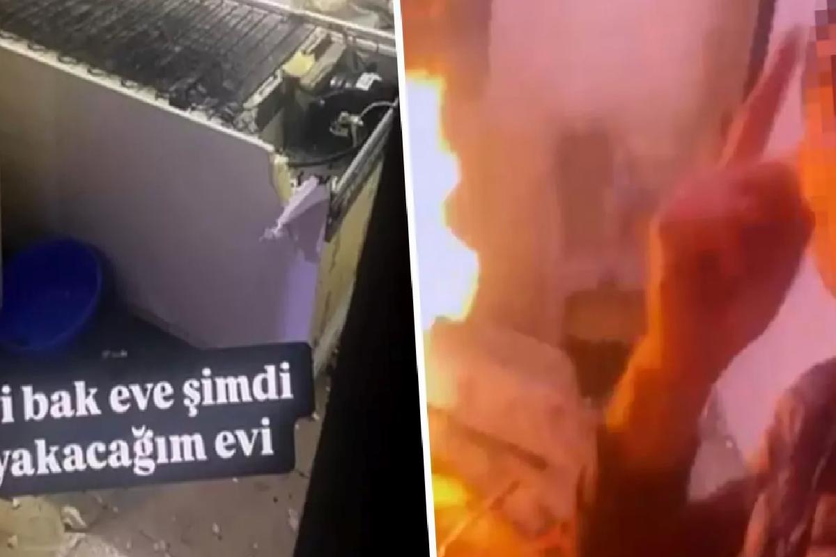 Annesiyle tartışıp evi ateşe verdi, her şeyi canlı yayınladı