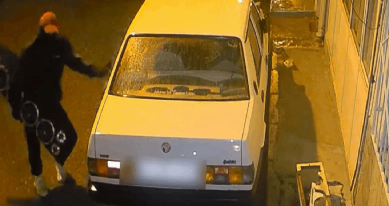 Araçtan ses sistemini böyle çaldı