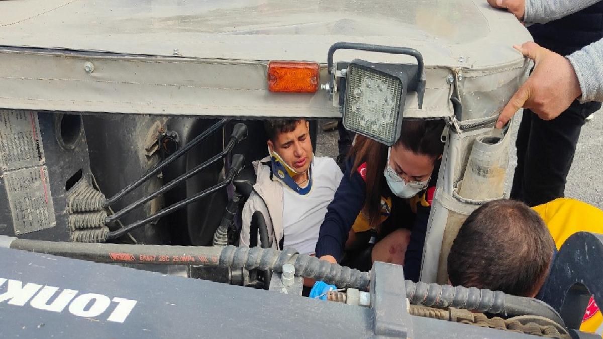 Aydın’da forklift devrildi, genç işçi altında kaldı