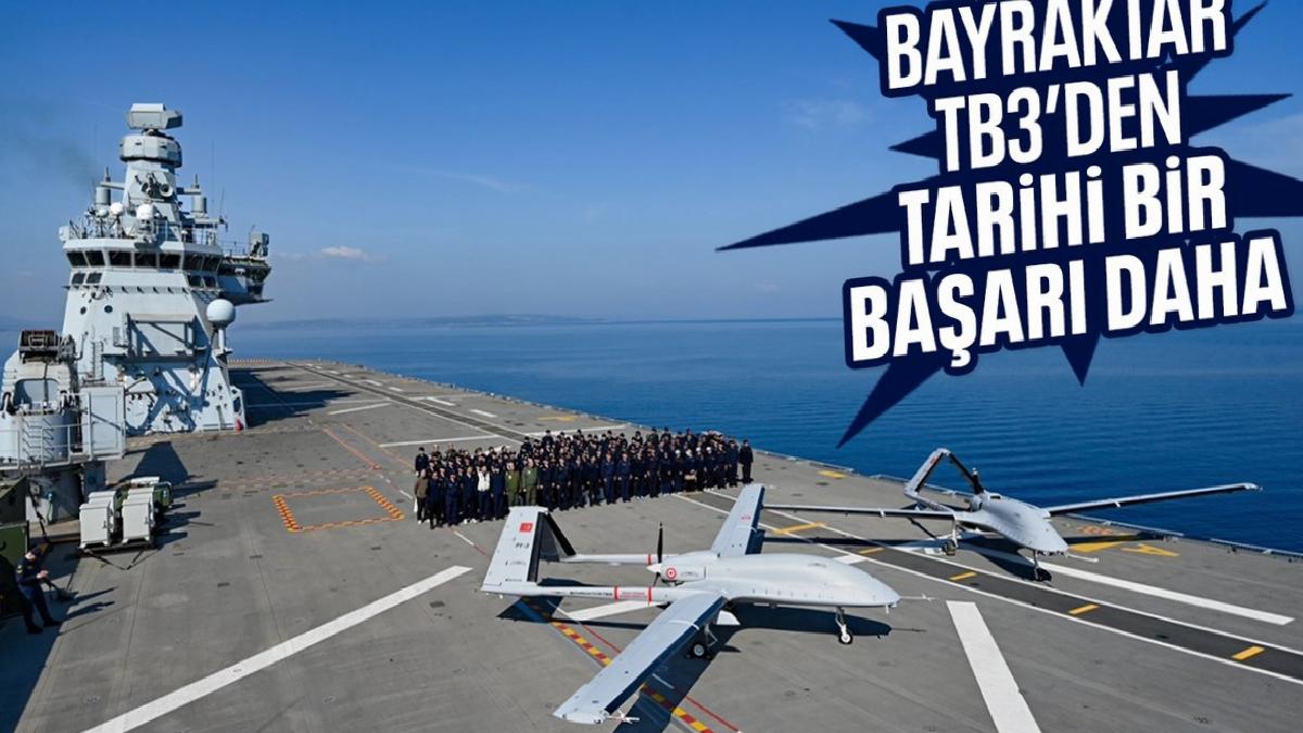 Bayraktar TB3 gemiye iniş kalkış testlerinde bir ilke imza attı