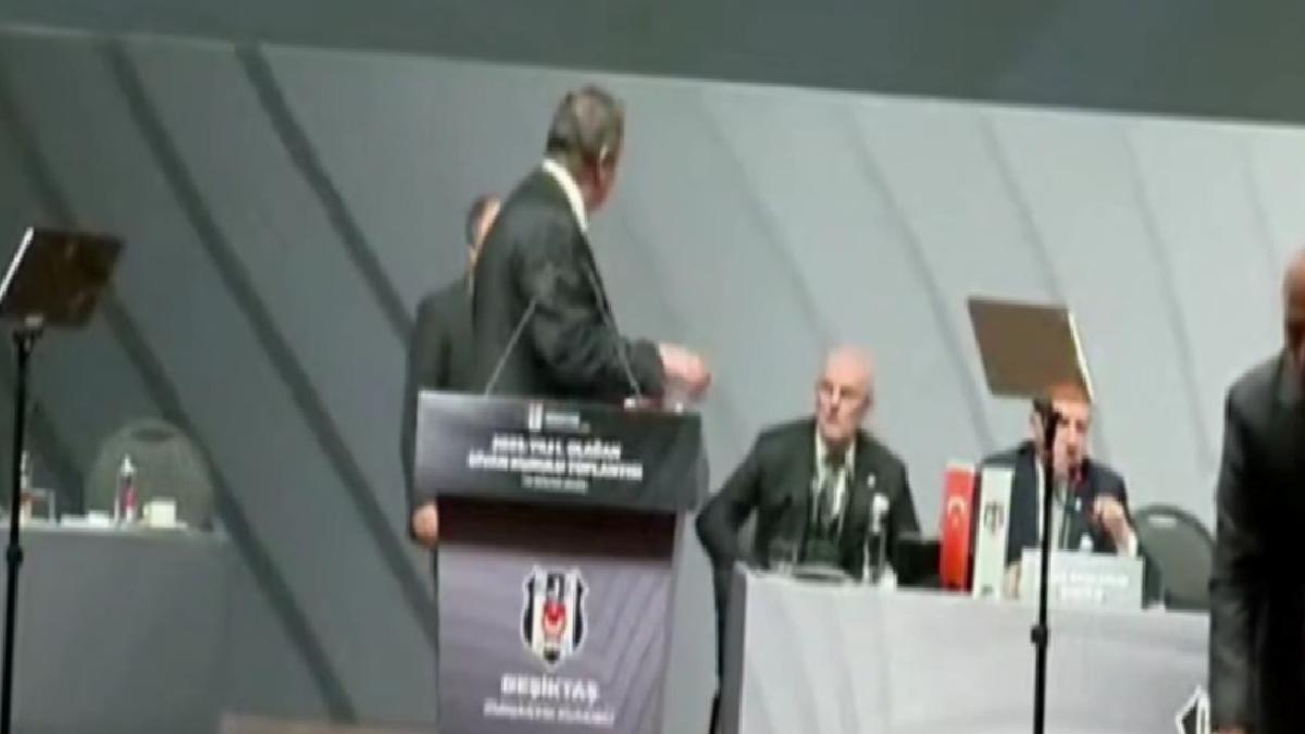 Beşiktaş Divan Kurulu toplantısında kavganın başladığı an