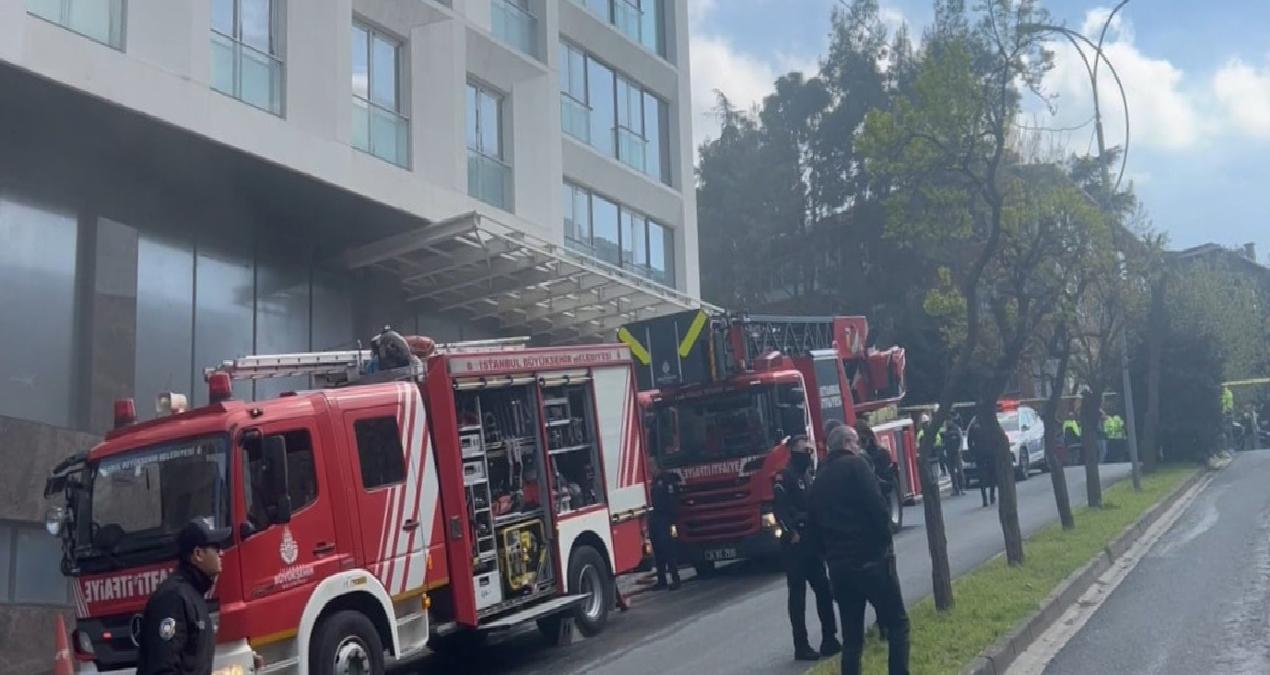Beşiktaş’ta 9 katlı otelde yangın