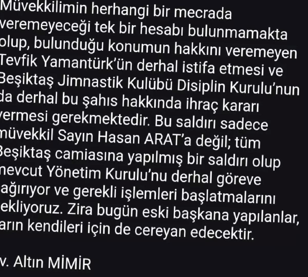 Beşiktaş’ta Divan Kurulu Gerilimi