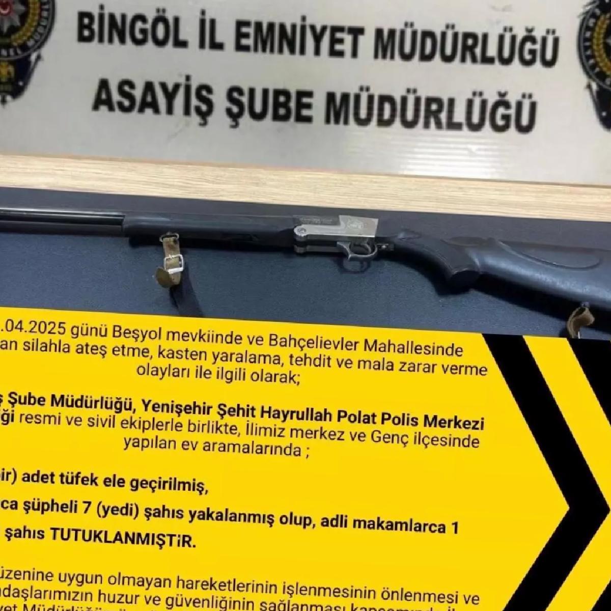 Bingöl’de 7 Kişi Yakalandı