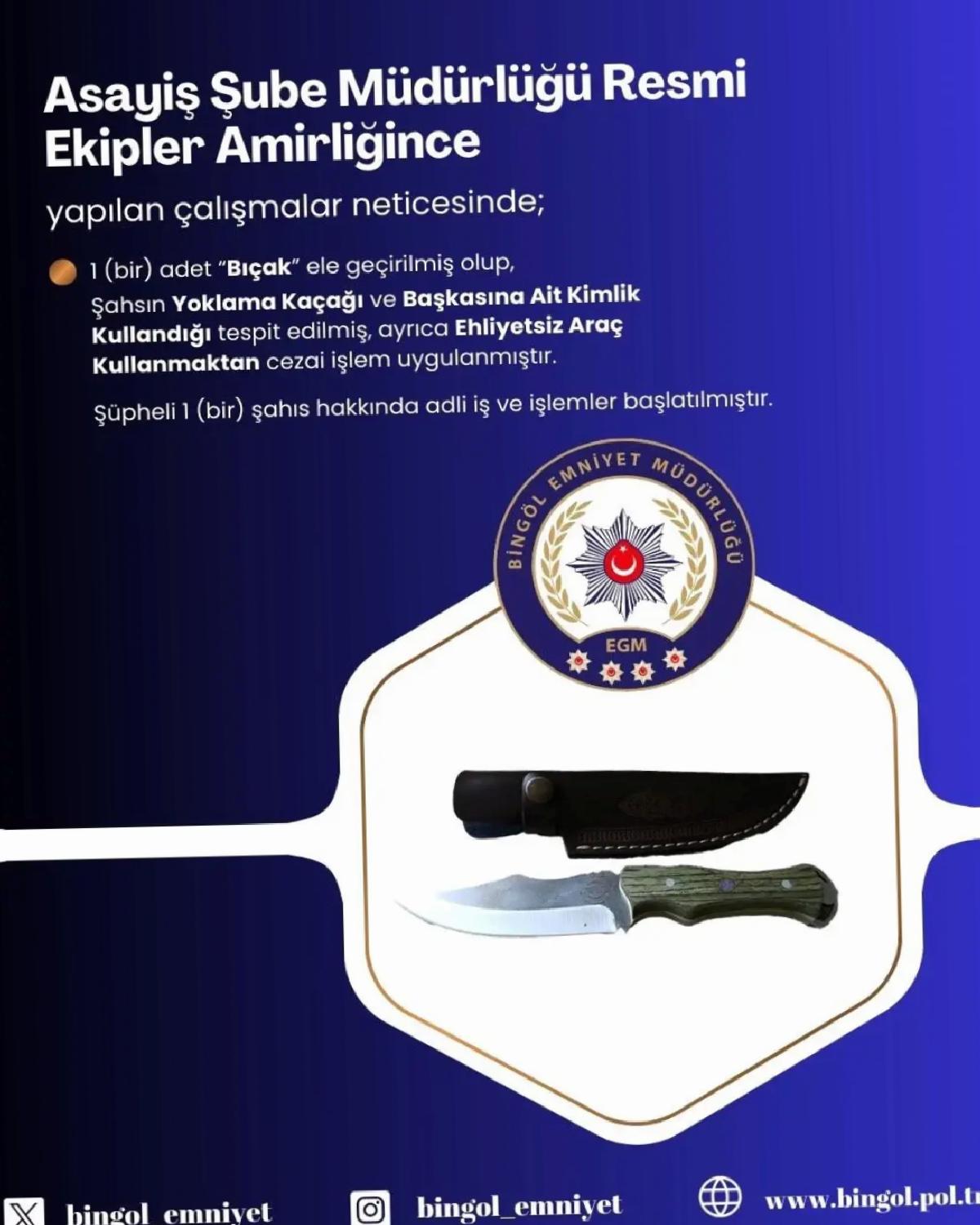 Bingöl’de Kaçağa Kimlik Şoku
