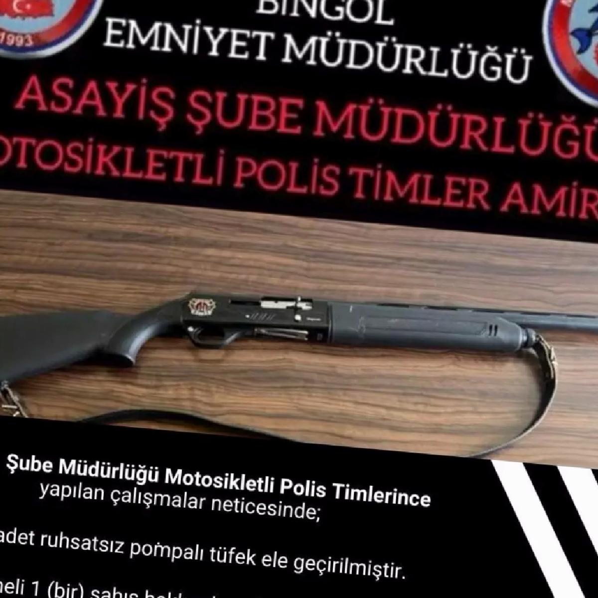 Bingöl’de Ruhsatsız Tüfek Ele Geçirildi