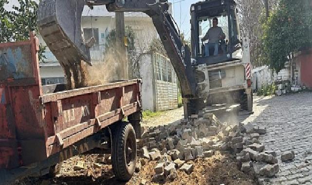 Bozdoğan’da Kilitli Parke Taş Döşeme Çalışmaları Hız Kesmeden Devam Ediyor