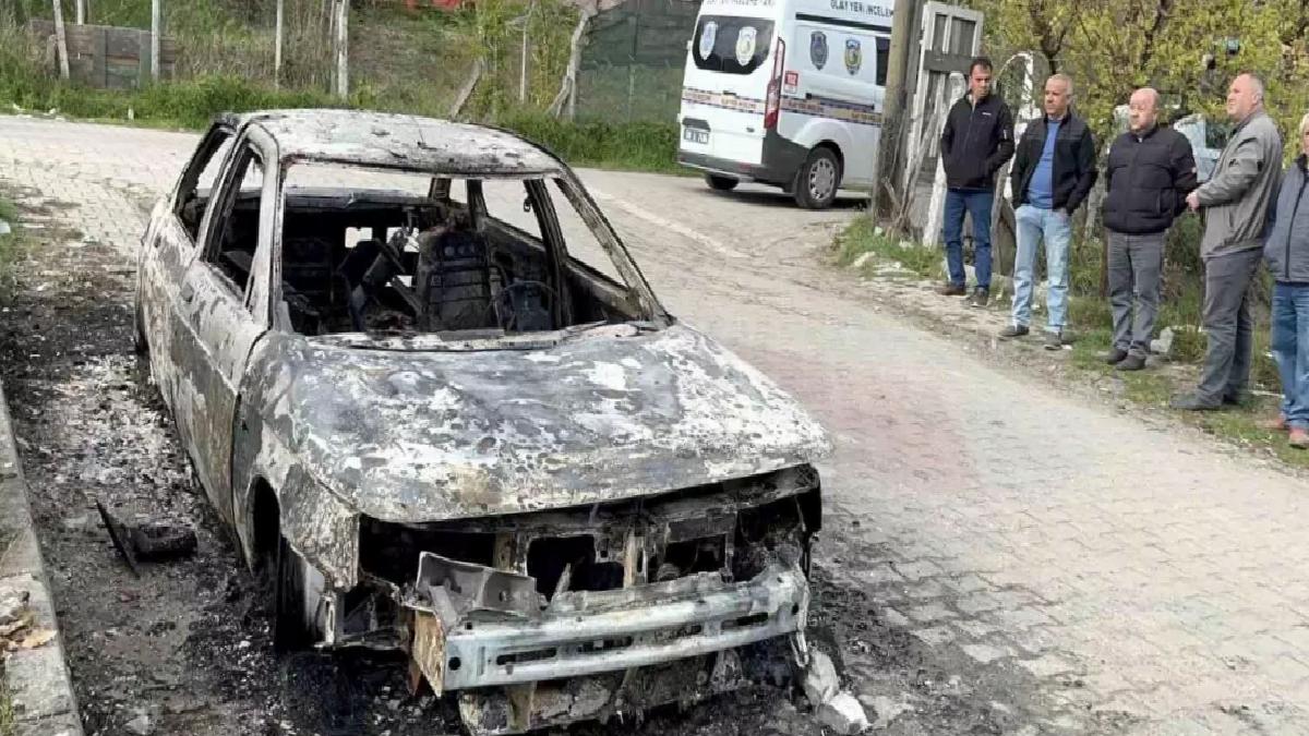 Çorlu’da Park Halindeki Araç Küle Döndü