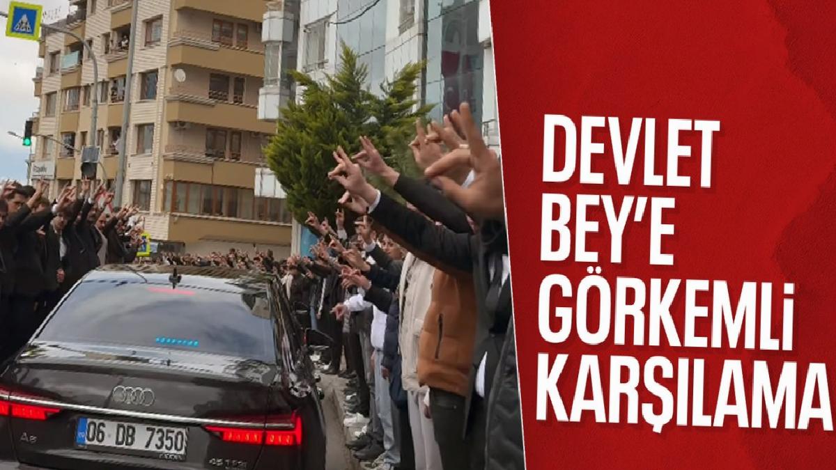 Devlet Bahçeli’ye MHP Genel Merkezi’nde görkemli karşılama