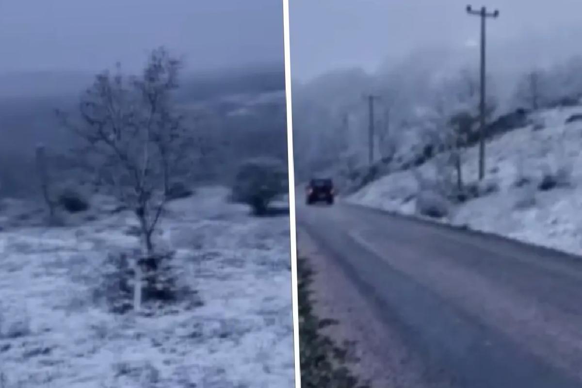 Edirne’de nisan ayında kar sürprizi! Her yer beyaza büründü