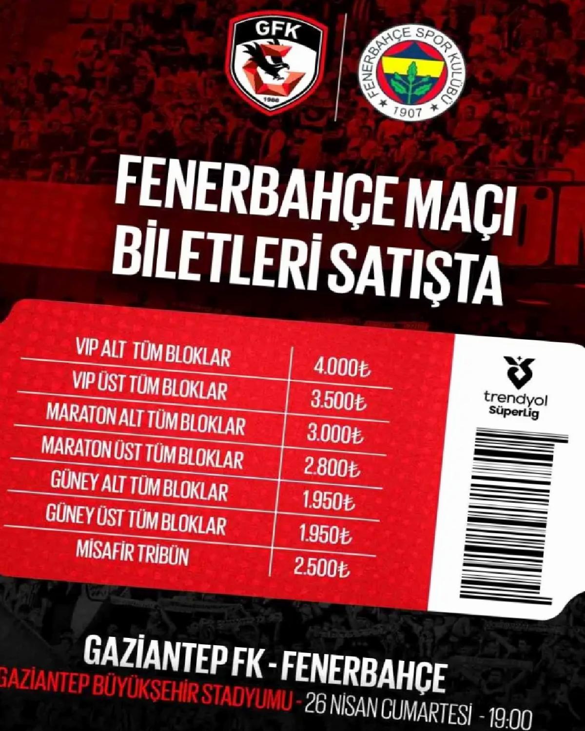 Fenerbahçe Maçı Biletleri Satışta