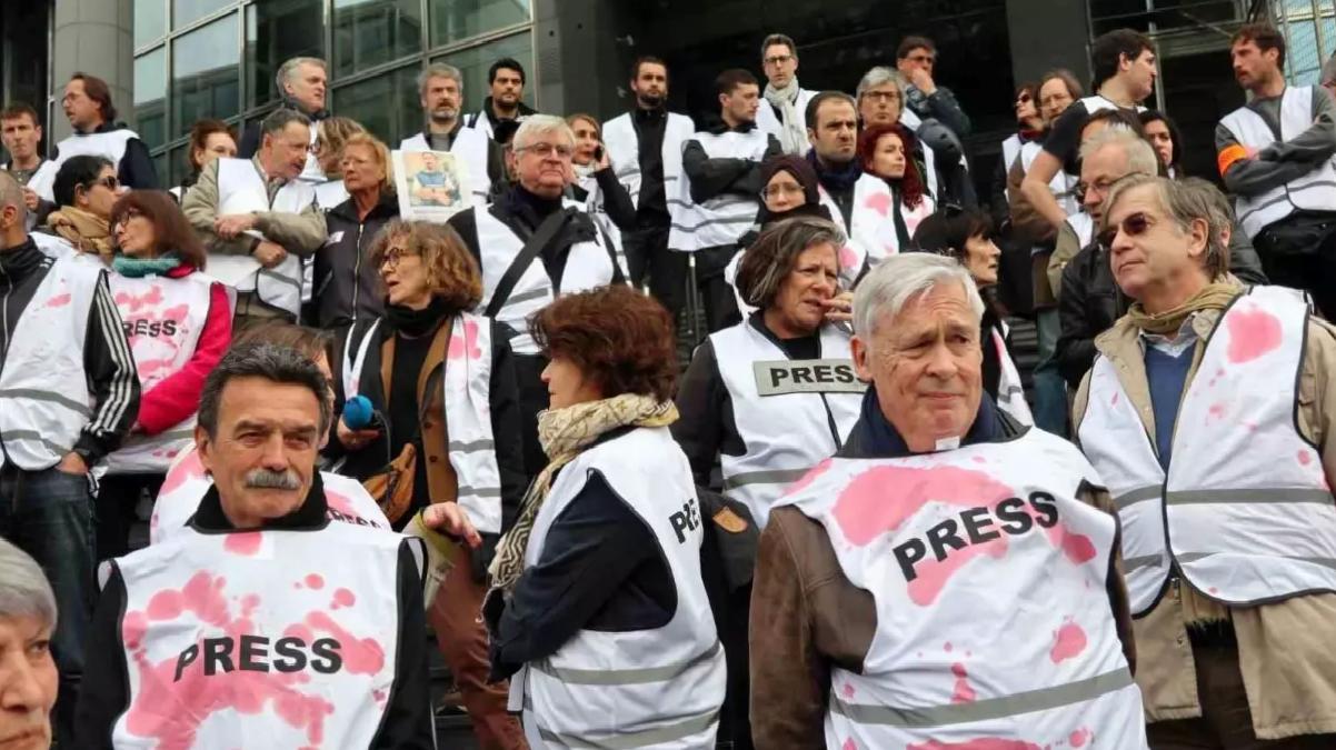 Gazetecilerden İsrail Protestosu