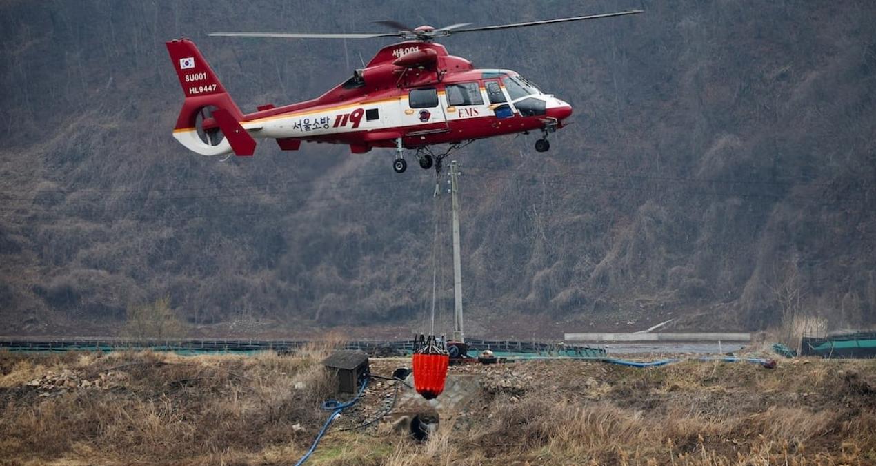 Güney Kore’de bir itfaiye helikopteri daha düştü, yangınlar bitmiyor