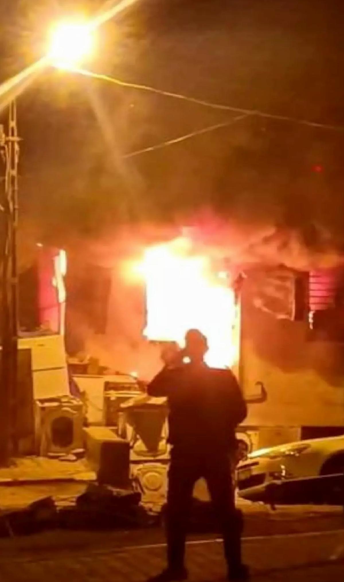 Hatay’da Beyaz Eşya Tamir Atölyesinde Yangın