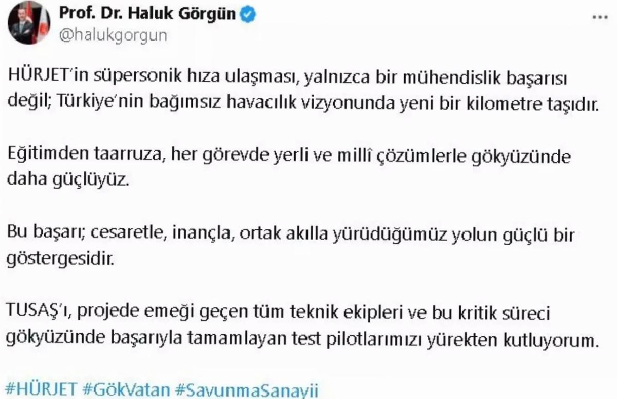 HÜRJET Süpersonik Hıza Ulaşarak Tarih Yazdı