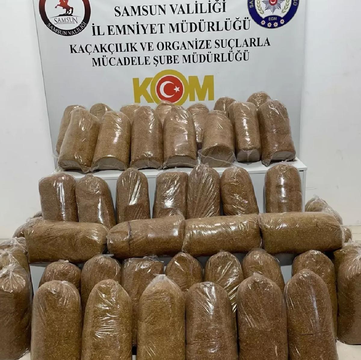İlkadım’da 240 kg Kaçak Tütün Ele Ge geçirildi