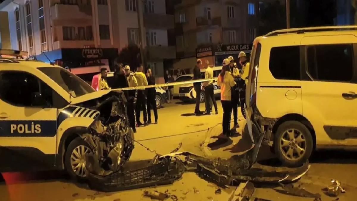 İnegöl’de Zincirleme Kaza: 2 Polis Yaralandı