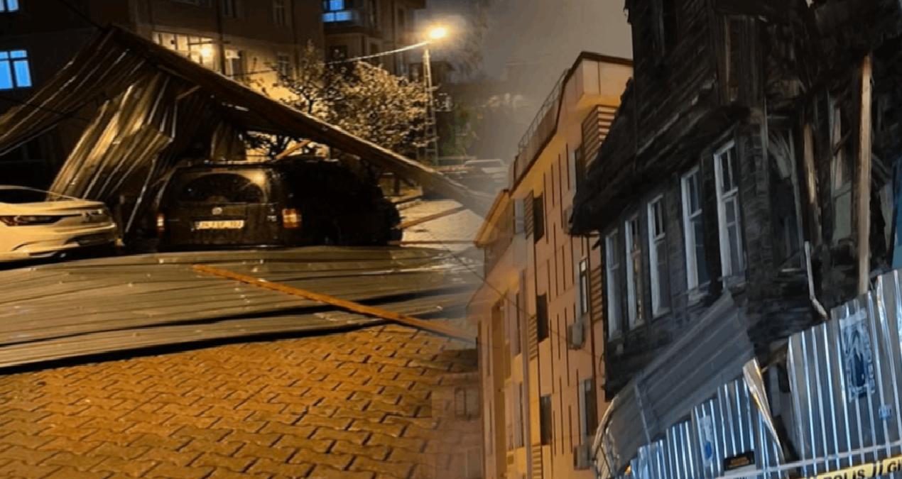 İstanbul’u fırtına vurdu: Çatılar uçtu, elektrik telleri koptu