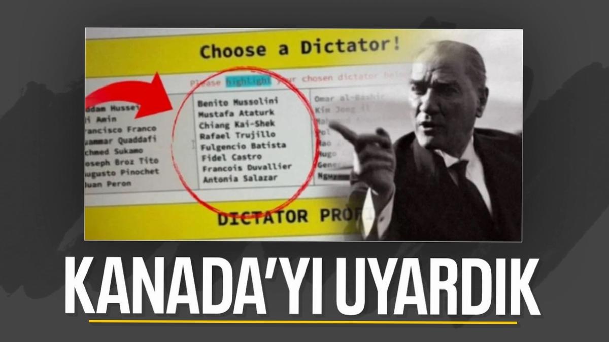 Kanada’daki bir lisede skandal: Mustafa Kemal Atatürk’ü, diktatörler listesine koydular