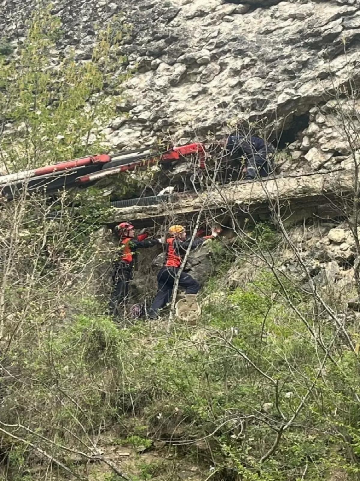 Kayalık Alana Düşen İnek Kurtarıldı