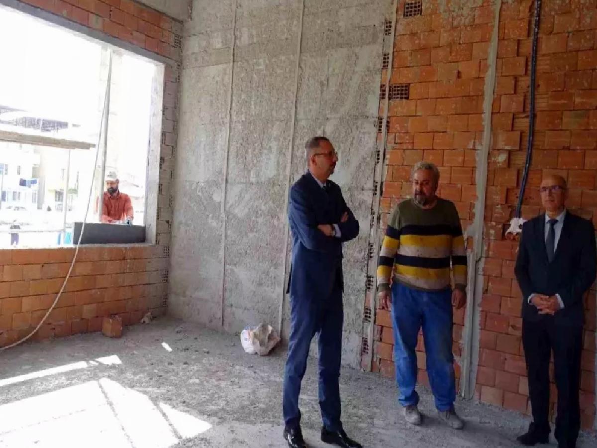 Kaymakam Özderin, Okul İnşaatını Ziyaret Etti