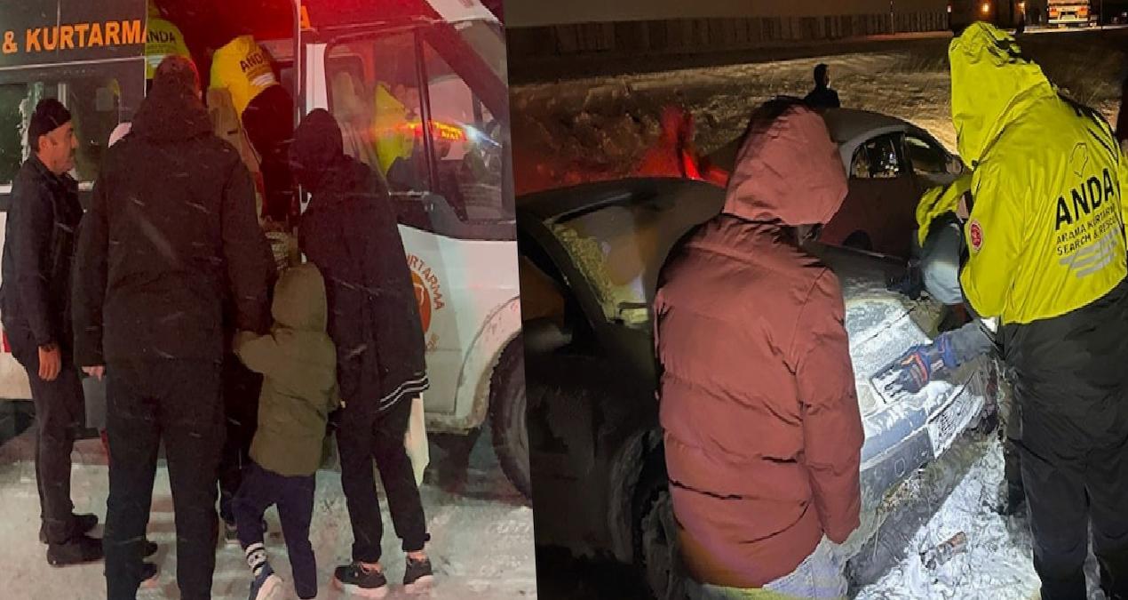 Kayseri’de tipi nedeniyle mahsur kalan 755 kişi kurtarıldı