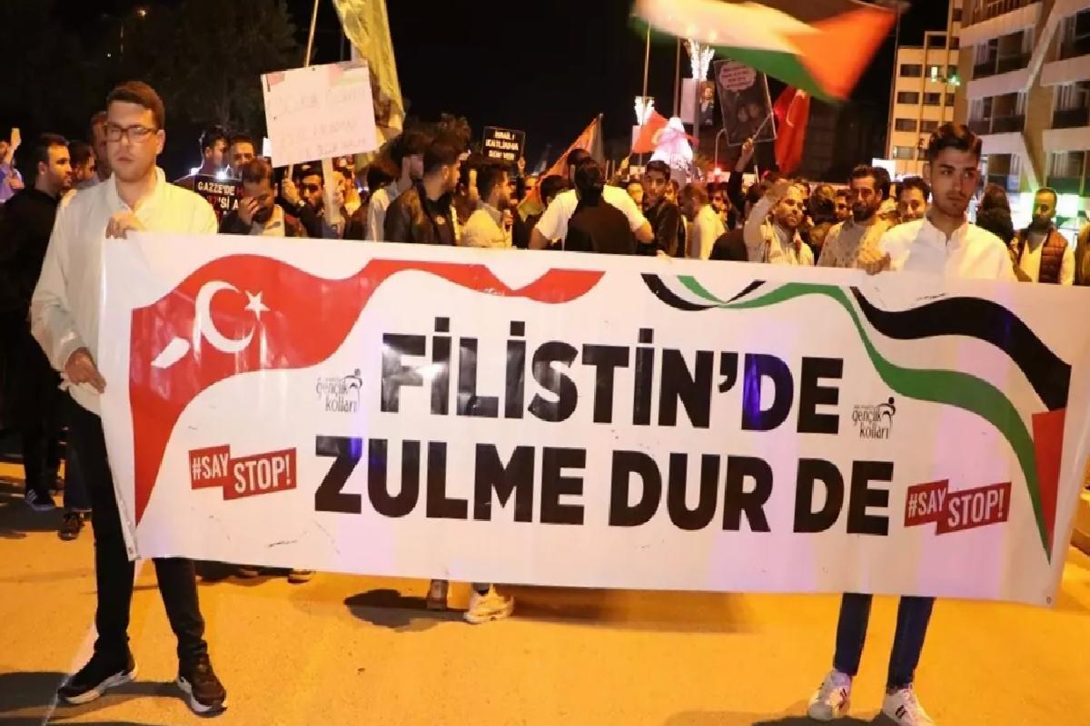 Kilis’te Gazze İçin Yürüyüş
