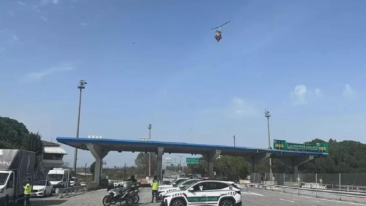 Kırklareli’de Hava Araçlı Trafik Denetimi
