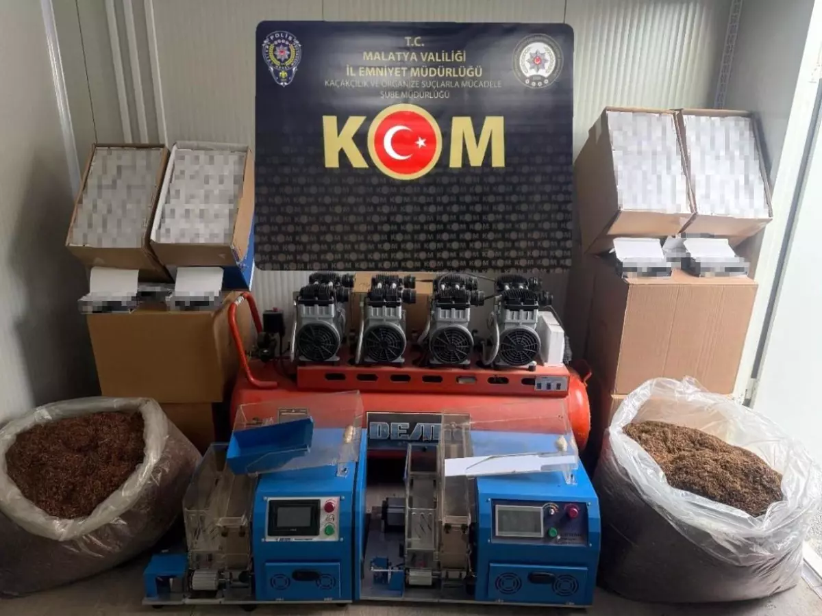 Malatya’da Kaçak Makaron Operasyonu