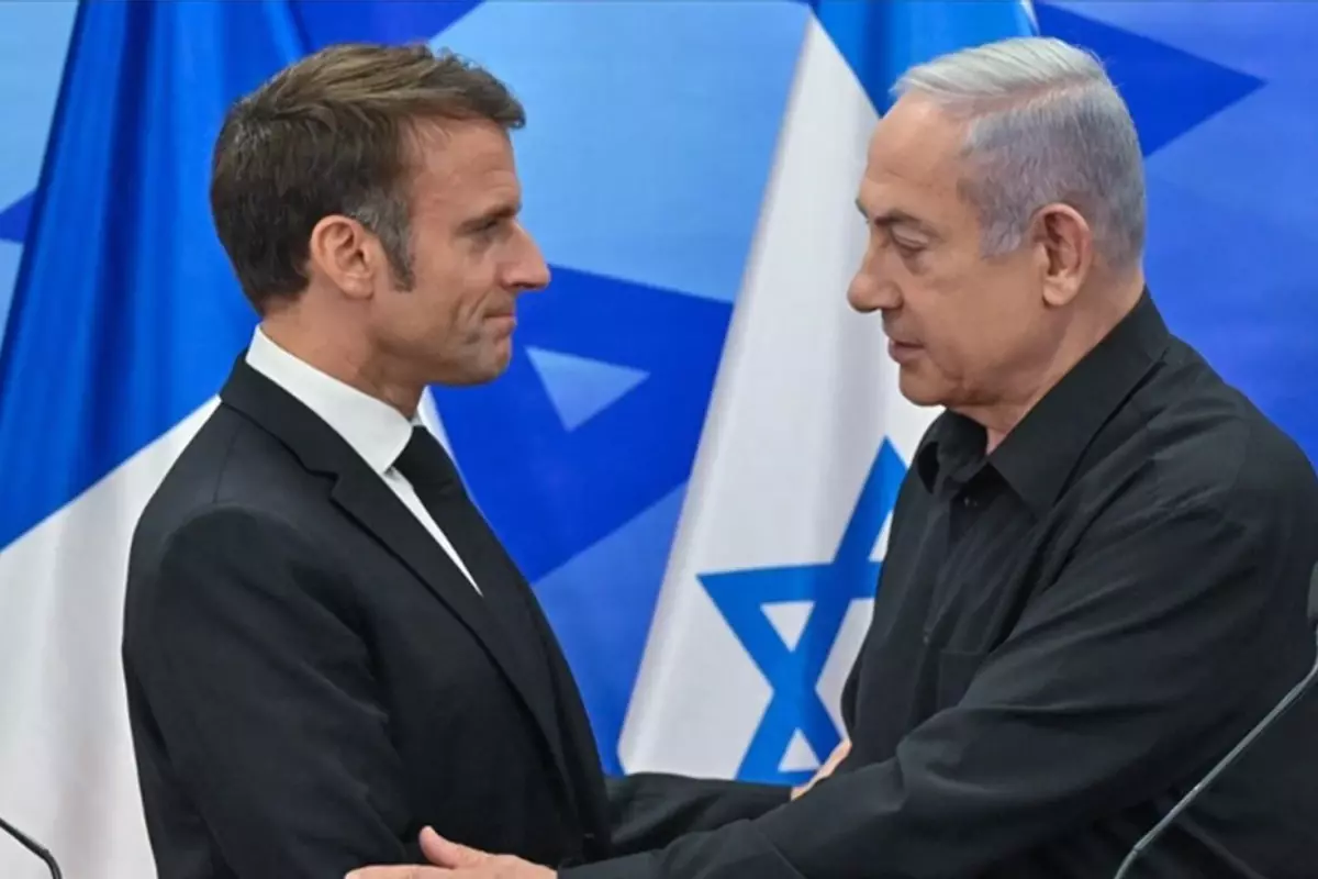 Netanyahu, Macron ile Görüştü