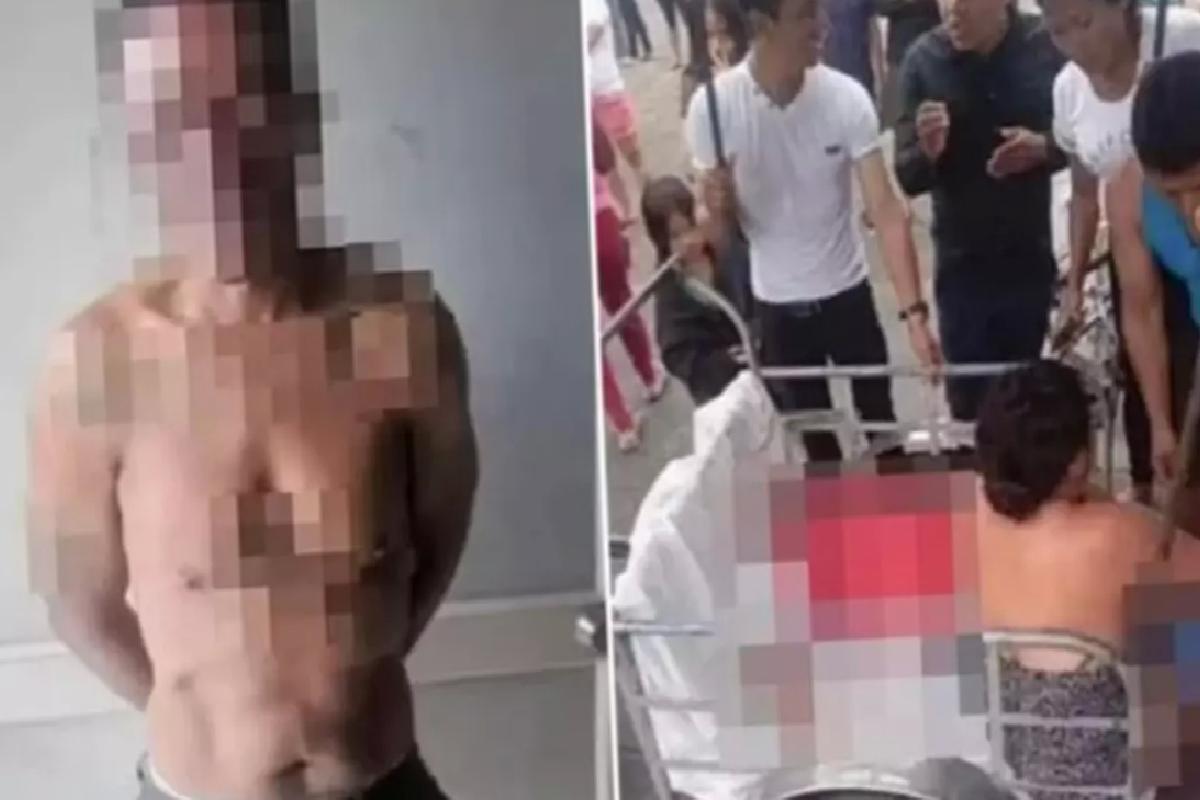 Öfkelik kalabalık, cinayet zanlısı turisti karakoldan çıkarıp diri diri yaktı
