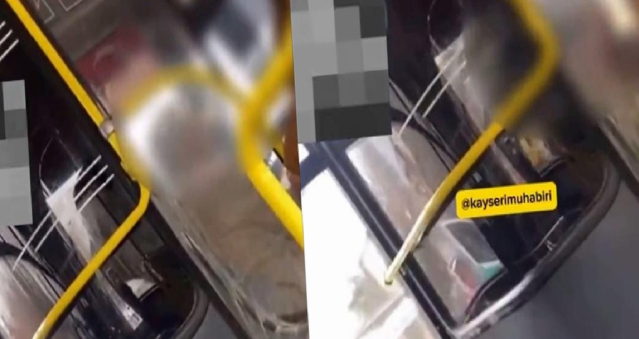 Otobüste eşini yanağından öpen kadına: Sevişme yeri mi burası?