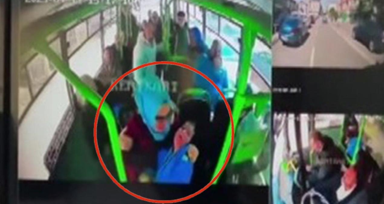 Otobüste korku dolu anlar kamerada: “Ömer, ne oldu?”
