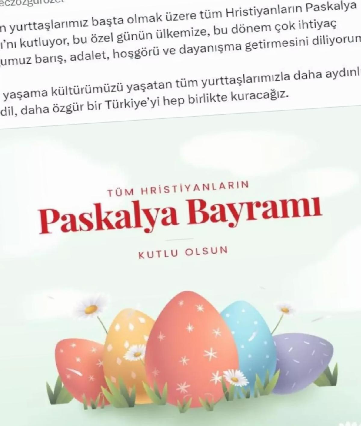 Özgür Özel’den Paskalya Mesajı