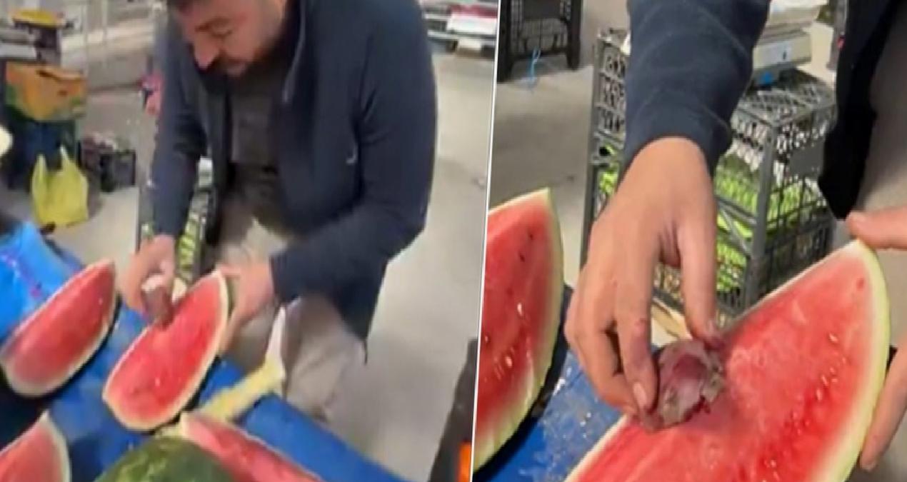 Pazarda tanesi 250 liradan satılan karpuzda pancar hilesi ifşa oldu!