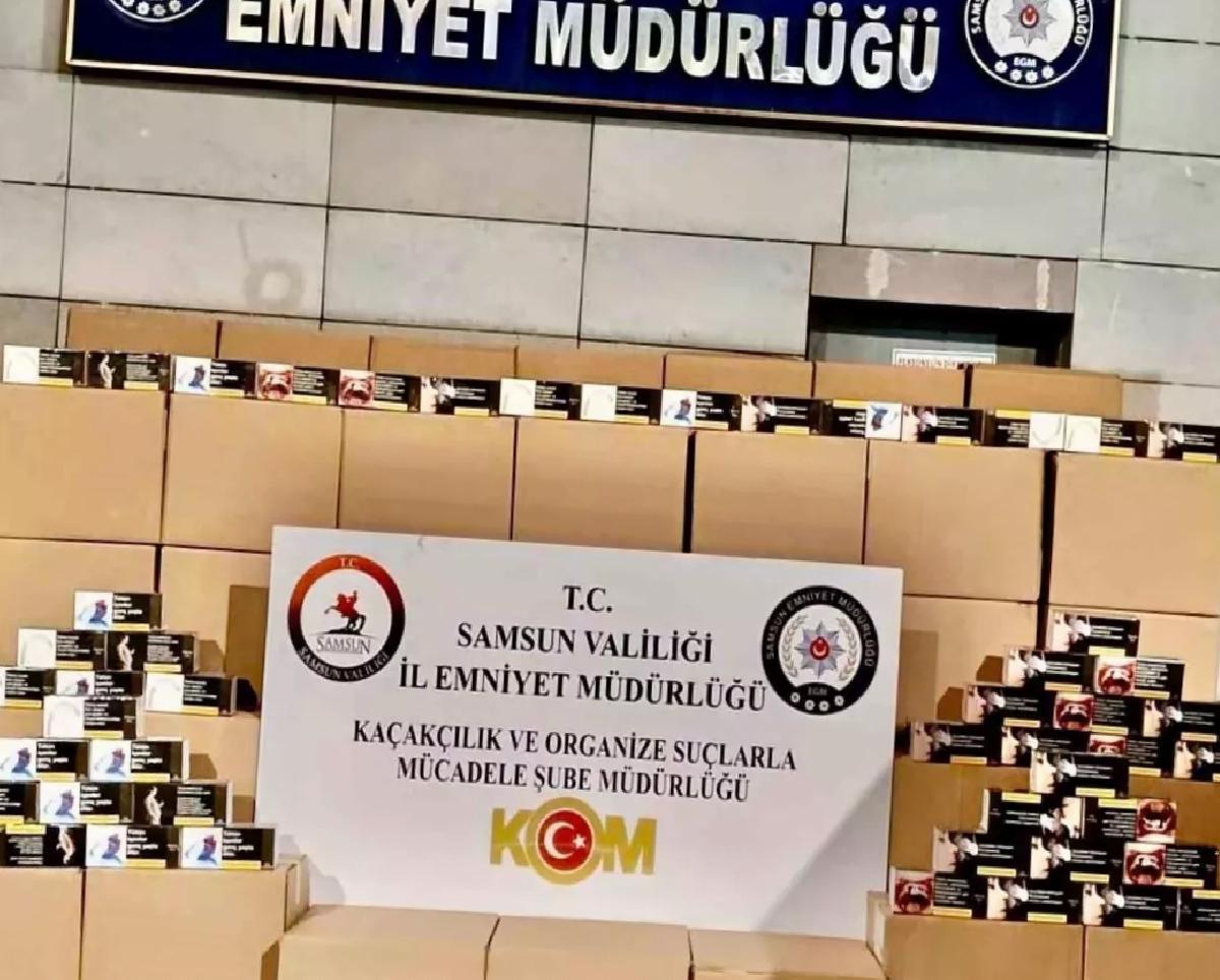 Samsun’da 1.9 Milyon Kaçak Makaron Ele Geçirildi