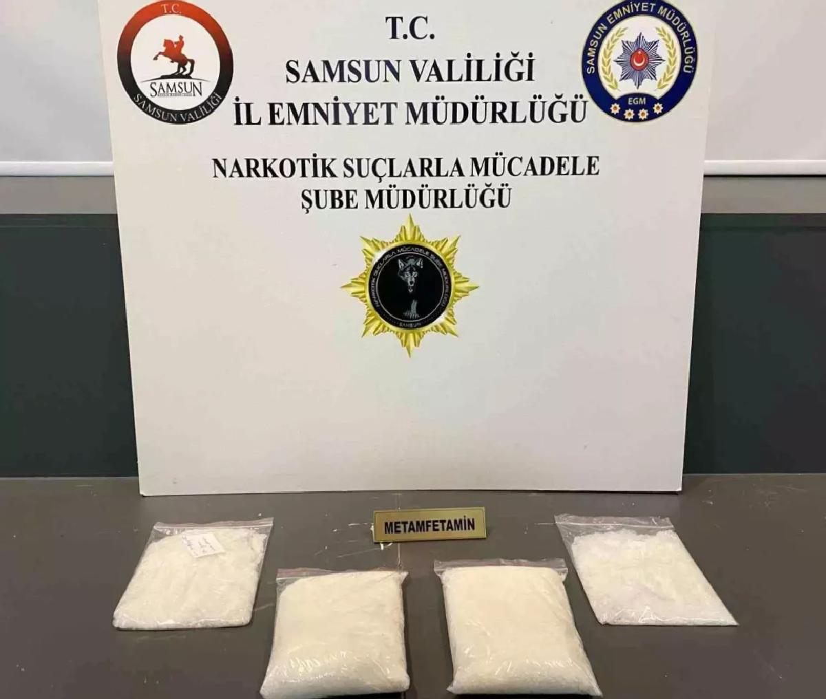 Samsun’da Kamyonette Metamfetamin Ele Geçirildi