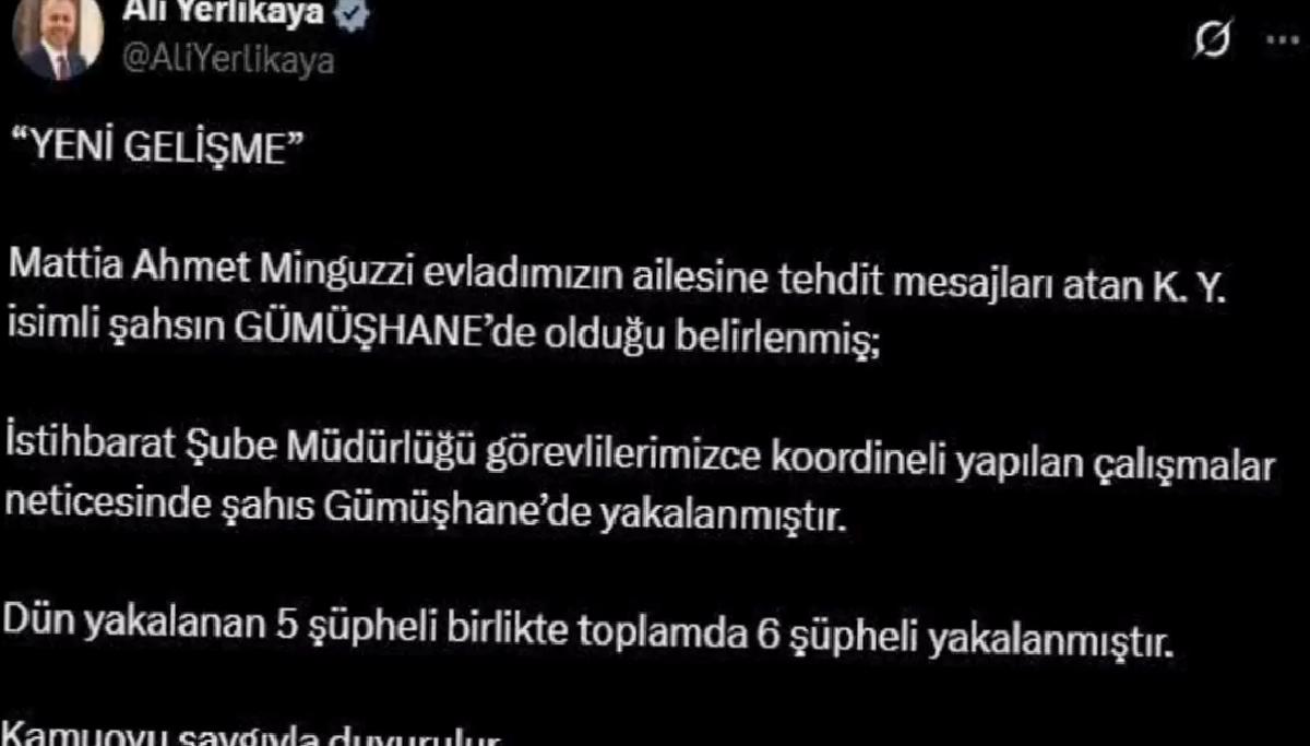 Tehdit Gönderen Şahıs Gümüşhane’de Yakalandı