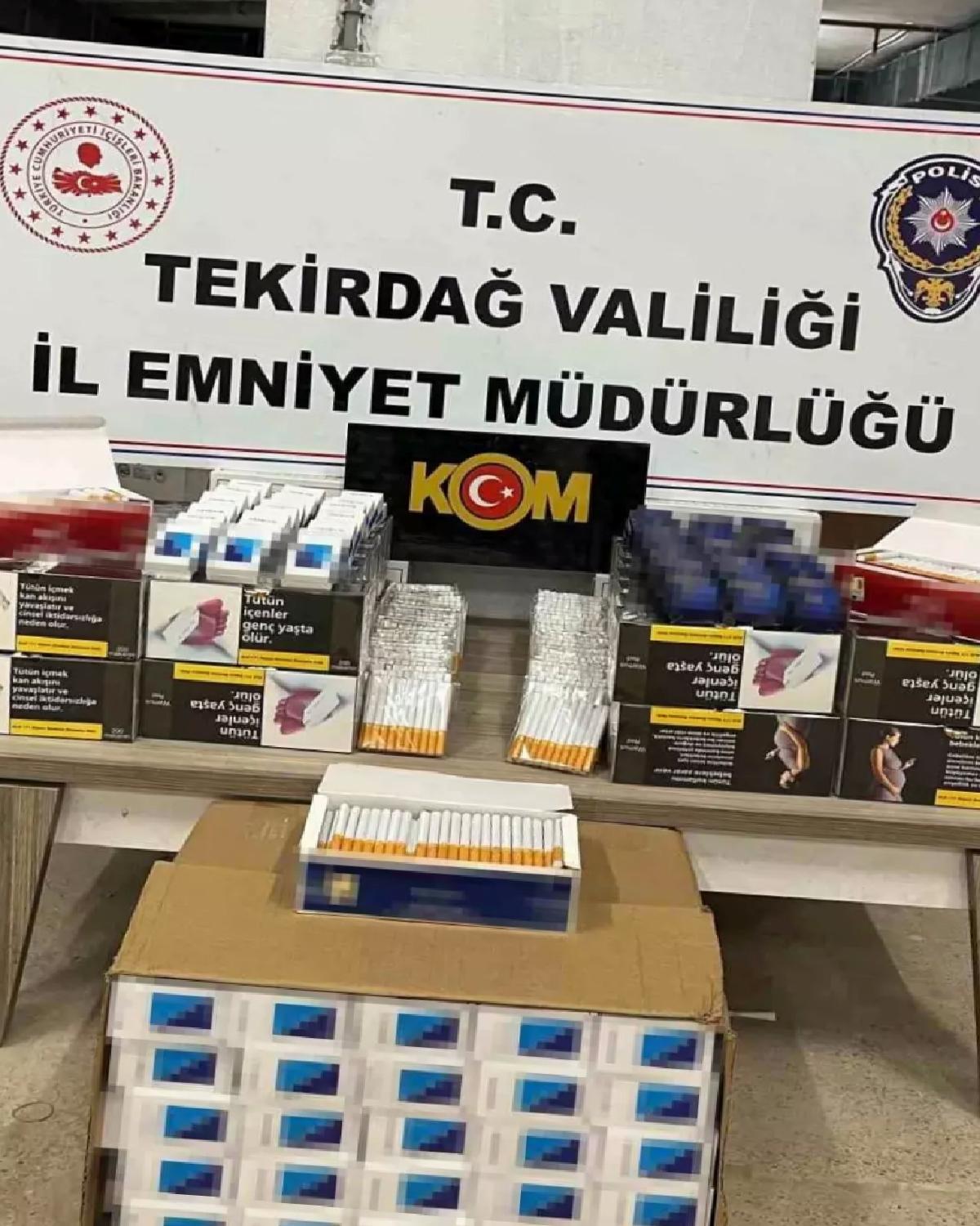 Tekirdağ’da Kaçak Tütün Operasyonu: Çok Sayıda Ürün Ele Geçirildi