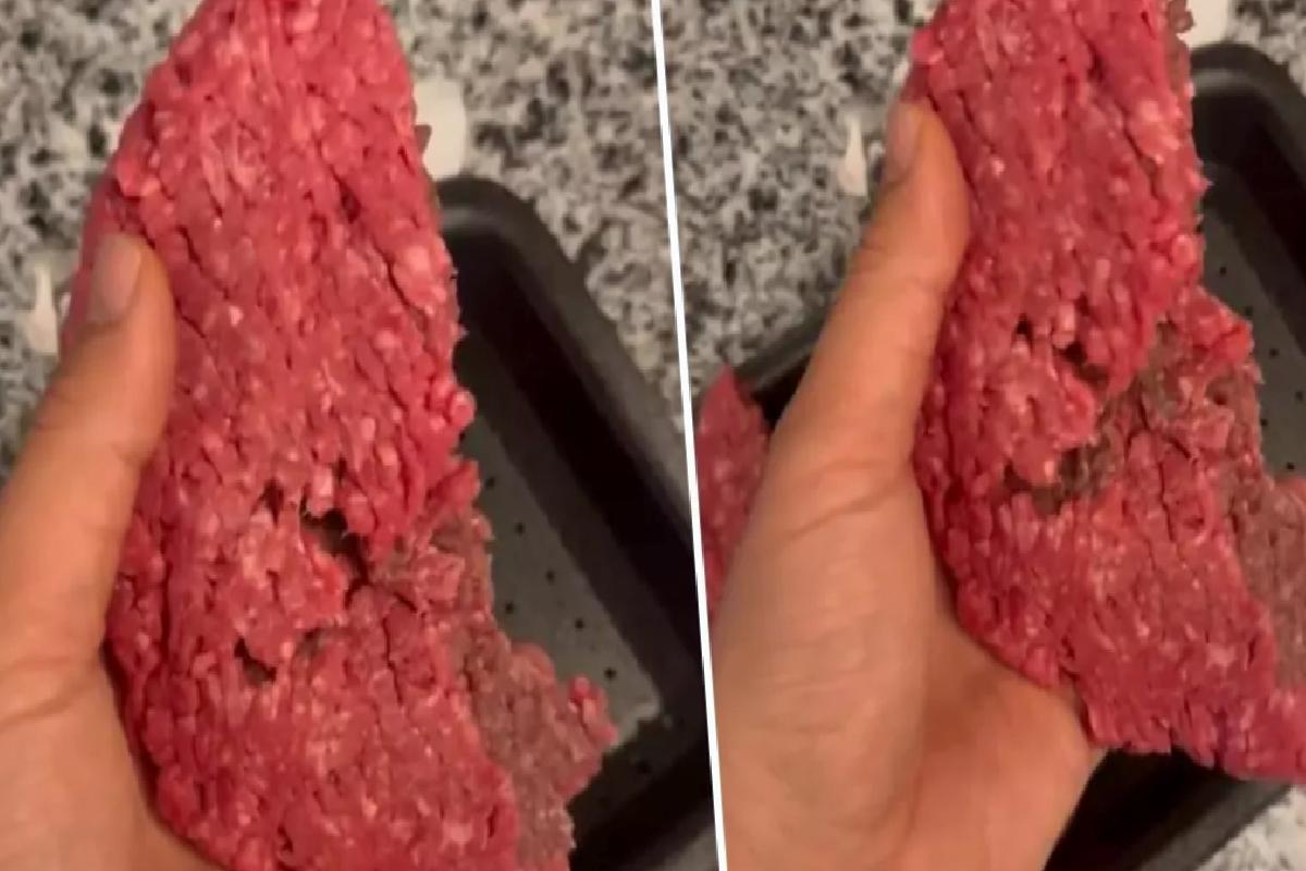 Ünlü market zincirinde satılıyor! Rengine aldandığı kıymayı ikiye ayıran vatandaş şoke oldu