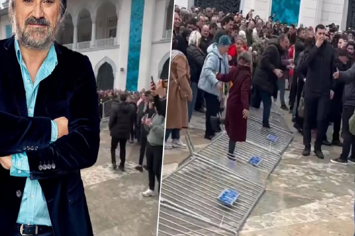 Volkan Konak’ın cenazesinde gerginlik! Polis barikatı yıkıldı