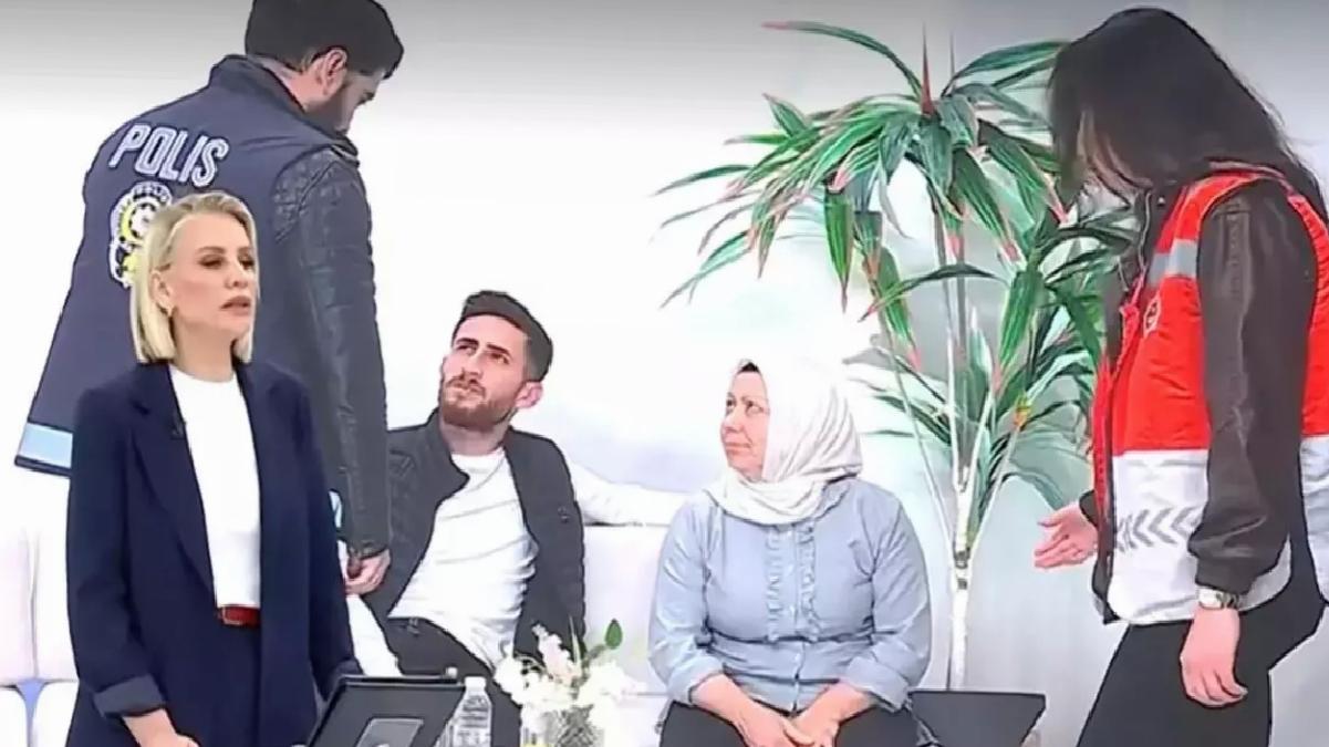 Yasak aşk skandalında damat ile kaynana canlı yayında gözaltına alındı