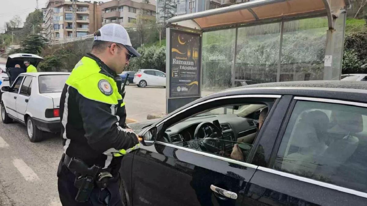 Zonguldak’ta Dronla Trafik Denetimi