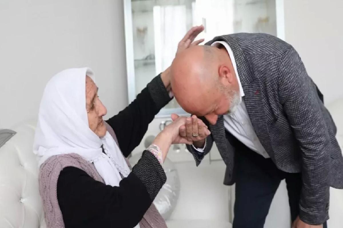 109 yaşındaki “Şemsi teyzeye” Anneler Günü ziyareti