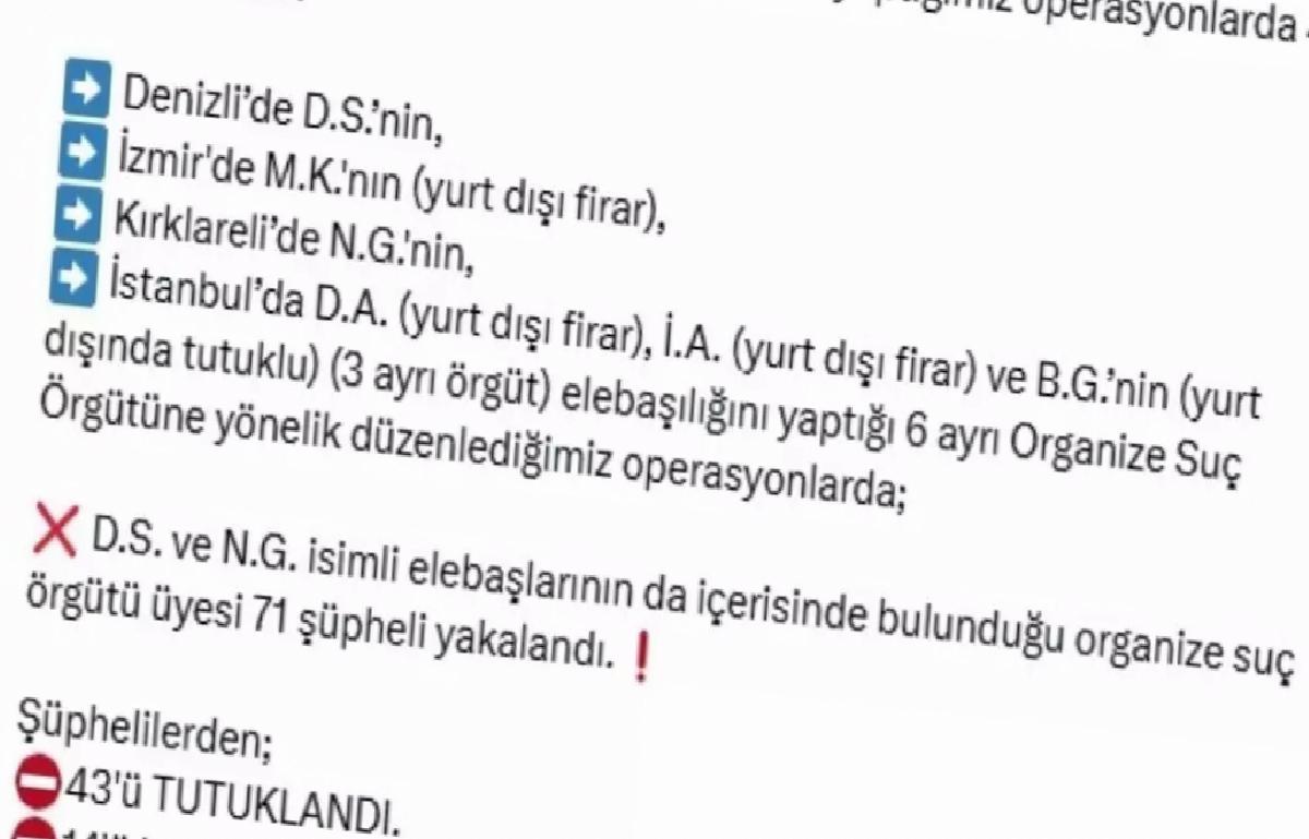 4 İl’de Suç Örgütlerine Büyük Operasyon
