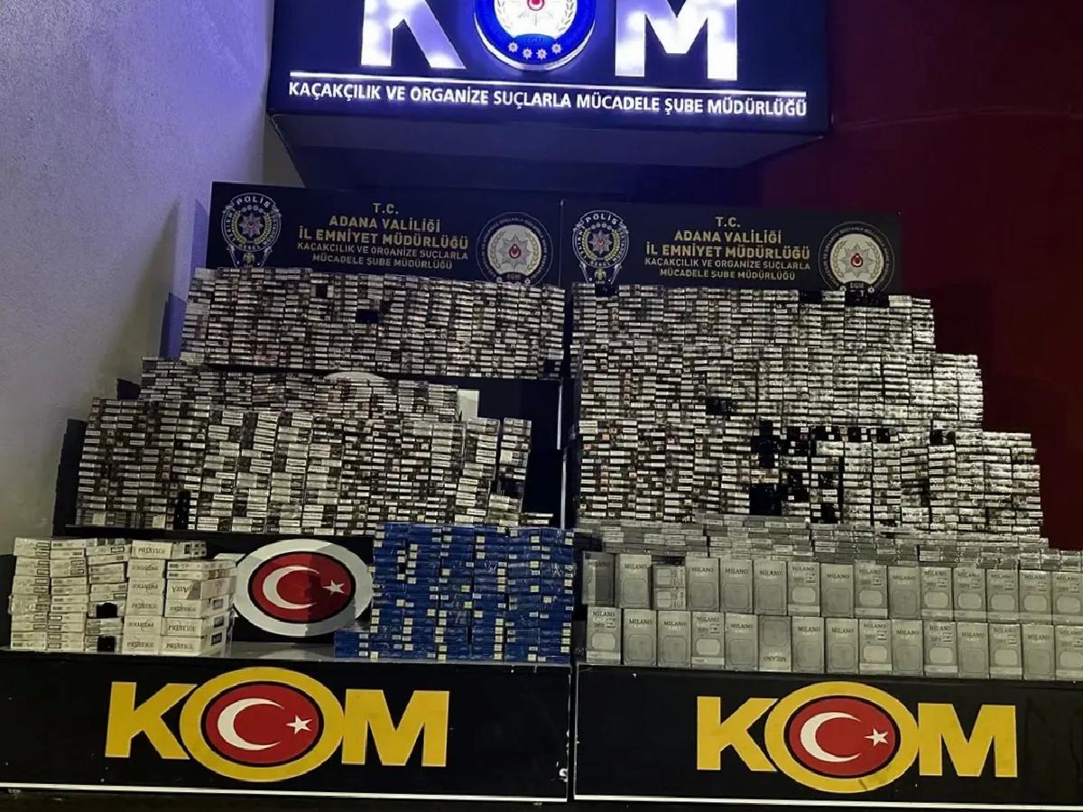 Adana’da 20 Bin Paket Kaçak Sigara Ele Geçirildi