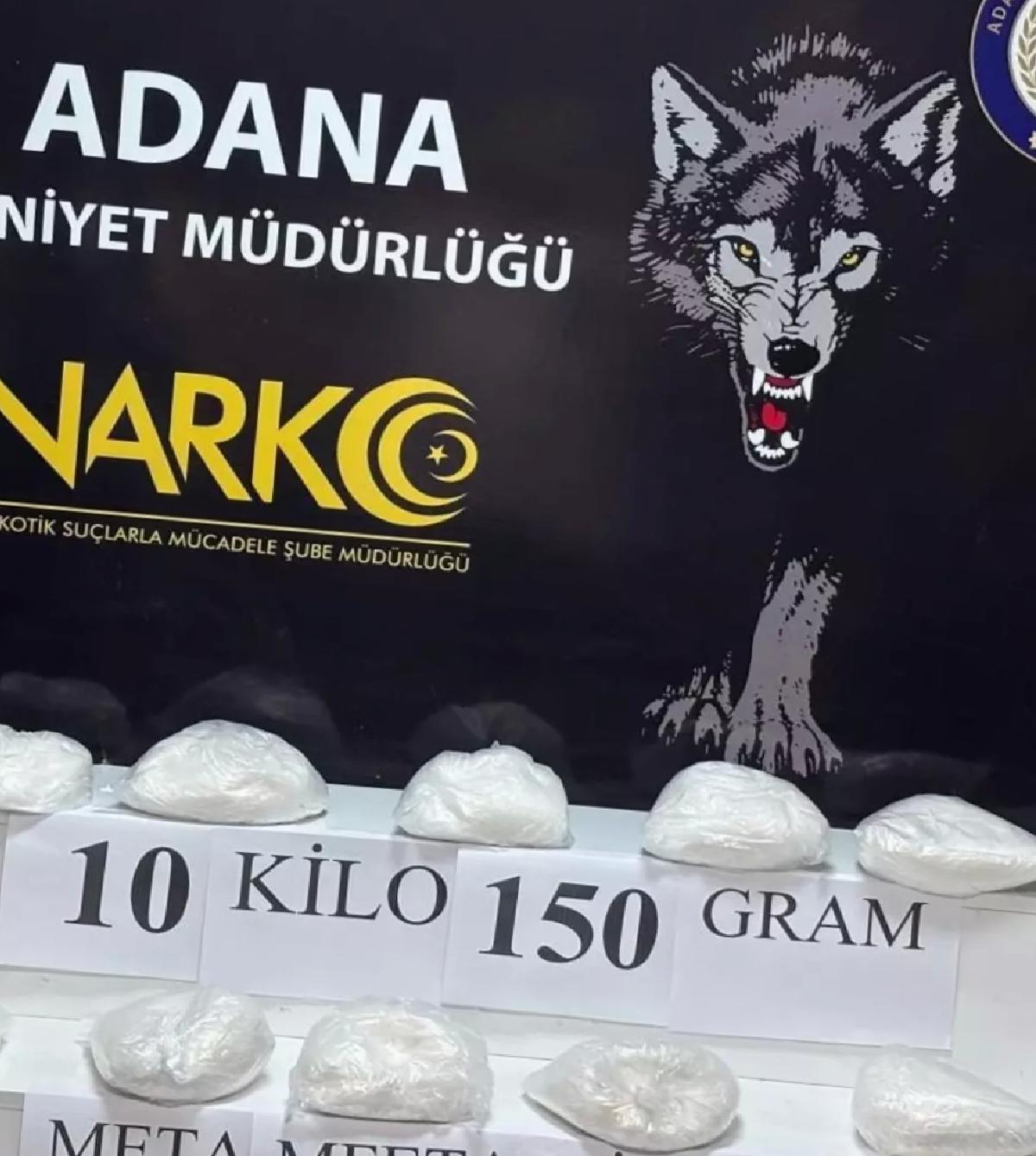 Adana’da Uyuşturucu Operasyonu: 10 Kilo Metamfetamin Ele Geçirildi